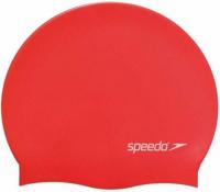 Шапочка для плавания Speedo Plain Flat SilIcone Cap Jr 8-709931959-655, красный, силикон