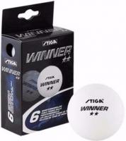 Шарики для настольного тенниса Stiga "Виннер" 2 звезды 4WC0XOWFU, 6 штук