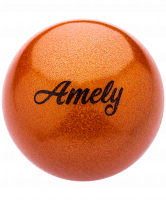 Мяч для художественной гимнастики AGB-103 15 см, оранжевый, с насыщенными блестками