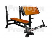 СКАМЬЯ-СТОЙКА ДЛЯ ЖИМА ШТАНГИ ЛЕЖА + СКАМЬЯ СКОТТА ProfiGym