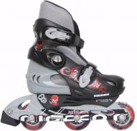 Коньки роликовые раздвижные Action PW-129CB-2, размер 30-33