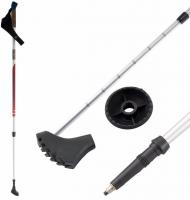 Палки для скандинавской ходьбы Ergo Nordic E-0673, красно-серебристые