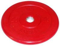 Диск обрезиненный Barbell, цветной, d=51 мм, 25 кг