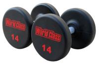 Гантели фиксированные Torres FM\LZUD-4KG, уретановые с лазерным логотипом, 4 кг