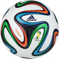 Футбольный мяч профессиональный "Adidas WC2014 Brazuca OMB" G73617, размер 5