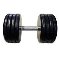 Гантель Torres "классик", с вращающейся ручкой, хромированная чёрная, 44 кг