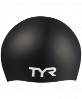 Шапочка для плавания Long Hair Wrinkle-Free Silicone Cap, силикон, LCSL/001, черный