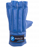 Перчатки снарядные, шингарды, кожзам, синий