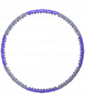 Обруч массажный разборный HH-107, двухрядный, серый/фиолетовый