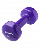 Гантель виниловая DB-101 5 кг, фиолетовая