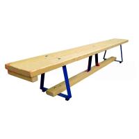 Скамейка гимнастическая клееное дерево, дерев. ножки (р-р 2000х270х350) ПРЕМИУМ, без сучков, с крючками
