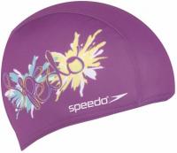 Шапочка для плавания Speedo Polyester Printed Cap Jr 8-087680000-736, фиолетовый, полиэстер