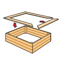 Песочница деревянная без крышки 1,5 м без лака