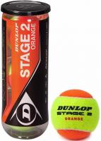 Теннисный мяч Dunlop Stage 2 (ORANGE) 3B 602205, 3 штуки