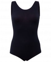 Купальник гимнастический AA-120, без рукавов, хлопок, черный (28-34)