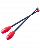 Булавы для художественной гимнастики Exam, 44 см, черный/красный
