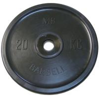 Диск обрезиненный Barbell MB-PltBE-20, евро-классик, 20 кг