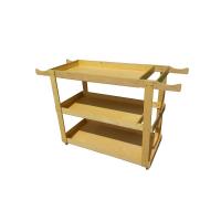 Тележка для спортинвентаря 115*50*92см, с отделом для гимн. палок, 3 полки, на колесах