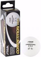 Шарики для настольного тенниса Stiga "Компетишн" 3 звезды 4WC0XOWKO, 3 штуки