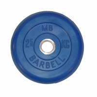 Диск обрезиненный Barbell, цветной, d=51 мм, 2.5 кг
