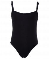 Купальник гимнастический AA-110, на бретелях, хлопок, черный (30-34)