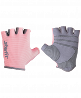 Перчатки для фитнеса SU-127, розовый/серый