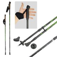 Палки для скандинавской ходьбы Vinson Plus, черно-зеленые