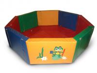 Сухой бассейн круглый 200*50*10 см, 1600 шариков