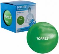 Мяч для пилатеса Torres YL00121 1 кг, резина, диаметр 11 см, зеленый