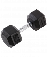 Гантель обрезиненная DB-301 12 кг, черная