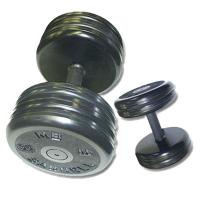 Гантель Torres "классик", с вращающейся ручкой, хромированная чёрная, 42 кг