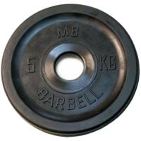 Диск обрезиненный Barbell MB-PltBE-5, евро-классик, 5 кг
