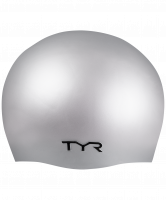 Шапочка для плавания Wrinkle Free Silicone Cap, силикон, LCS/040, серебристый
