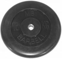 Диск обрезиненный Barbell MB-PltB31-15, d=31 мм, 15 кг