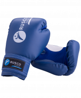 Перчатки боксерские детские, 6oz, к/з, синий