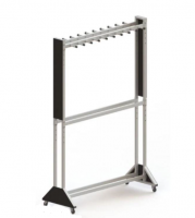 Стеллаж для беговых лыж с вешалкой для палок, на 42 пары лыж (1950Х2420Х500мм)