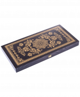 Нарды "Восьмигранник" 017-09 средние, 480х240х40 , черно-золотой