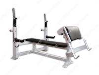 Скамья-стойка для жима штанги лежа + Скамья Скотта со страховочными упорами ProfiGym