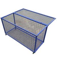 Тележка из металлической сетки для хранения мячей и спортинвентаря на колесиках, 1130х540х450мм