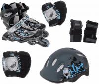 Набор Action PW-117С (роликовые коньки, защита, шлем), размер 26-29