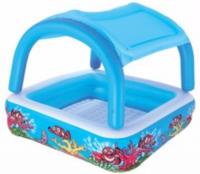 Детский бассейн BestWay 52192, с надувным съемным навесом от солнца