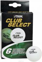 Шарики для настольного тенниса Stiga "Клуб селект" 40 mm 4WC0XOWJ4, 6 штук
