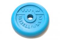 Диск обрезиненный d=26 мм, цветной, 2.5 кг (синий)