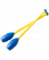 Булавы для художественной гимнастики Exam, 36 см, синий/желтый