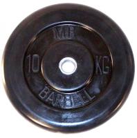 Диск обрезиненный Barbell MB-PltB26-10, d=26 мм, 10 кг