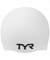 Шапочка для плавания Wrinkle Free Silicone Cap, силикон, LCS/100, белый