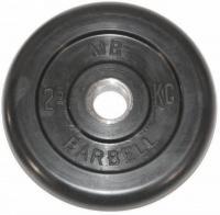 Диск обрезиненный Barbell MB-PltB31-2,5, d=31 мм, 2.5 кг