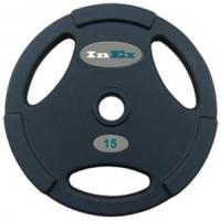 Диск обрезиненный Foreman FM\GRP-15KG, INEX с 3 отверстиями