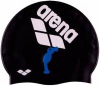 Шапочка для плавания Arena Kun Cap Jr 9155225, черный, силикон