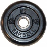 Диск обрезиненный Barbell MB-PltB26-1,25, d=26 мм, 1.25 кг